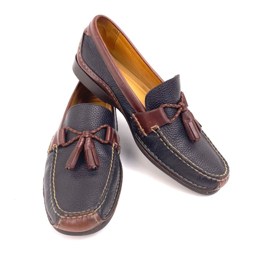 Johnston & Murphy Flex Tassel Loafers Sheepskin Insole Size 9M Made in Brazil